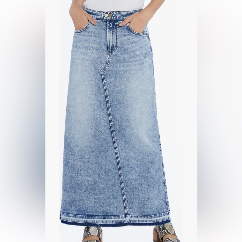 WASH LAB DENIM ALIGN DENIM MAXI SKIRT SIZE 25 MSRP $148.00 NWT